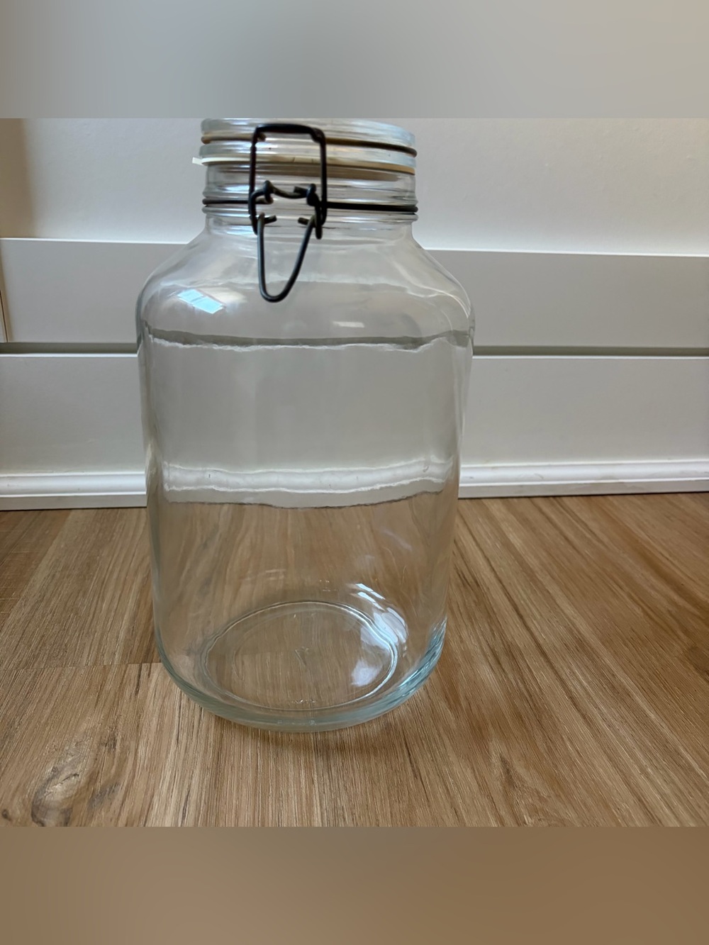 Bormioli Rocco Fido 4L Glass Jar - Airtight Storage Metal Clamp & Rubber Gasket